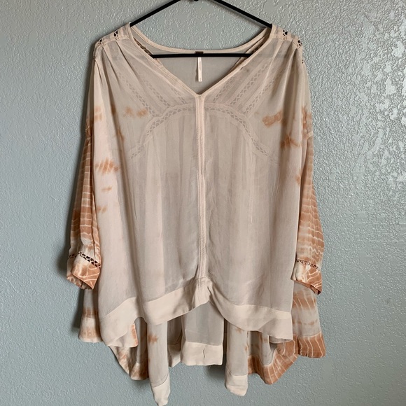 Free People Tops - Free People Oversized Tie Dye Blouse
